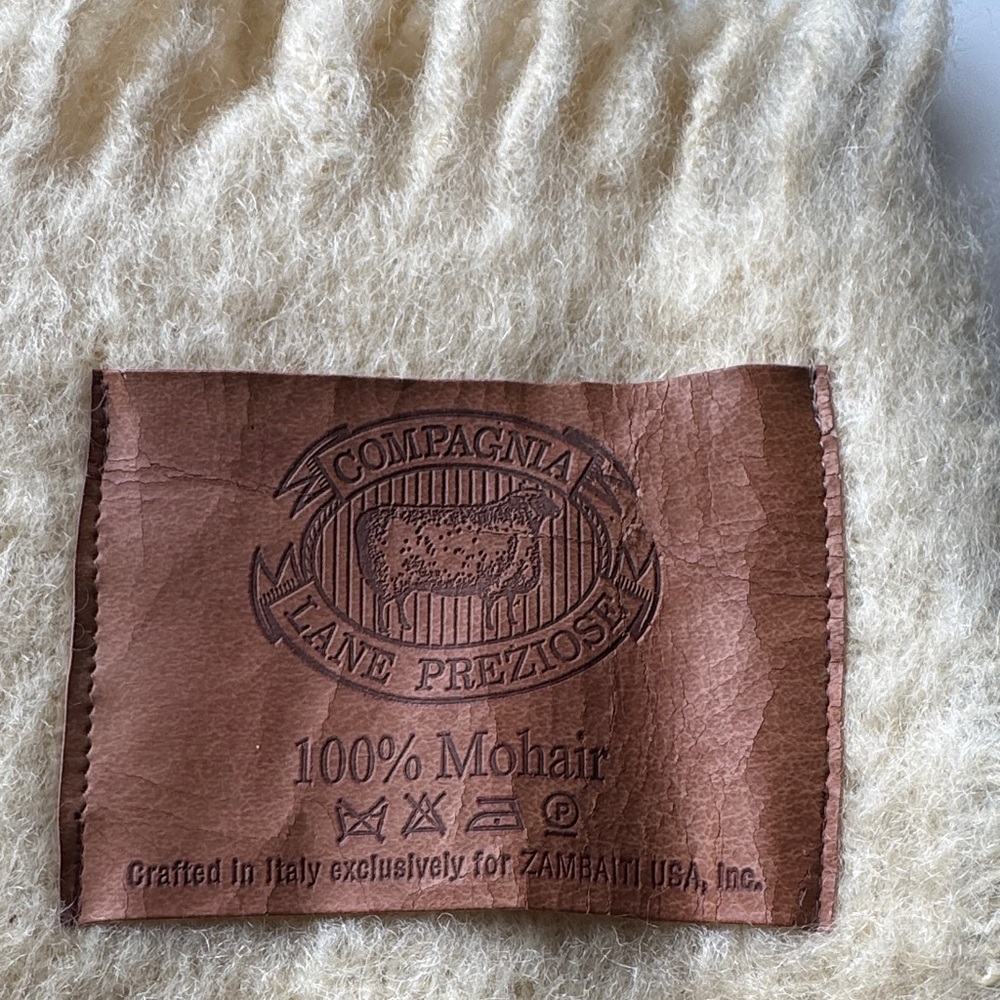 Compagnia  Lane Preziose  100% Mohair throw ,60”-57”